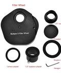 Pro Grade Full Metal Filter Wheel For Telescopes 1.25 Inch And 2 Inch With Five Positions Locking Ring Quick Swap System components