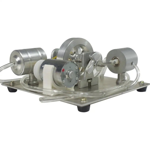 DIY Steam Engine Model Kit With Boiler Syringe Alcohol Burner And Electric Generator For Hands On STEM Experiments Build Your Own Real Power System At Home For Makers, metal base