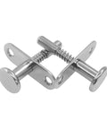 Heavy Duty Stainless Steel Loaded Spring Latch 6.5 By 50 Mm 2 Piece Pack for Cabinets and Doors, sleek stainless steel design.