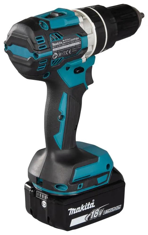 Heavy-Duty 18V Brushless Cordless Drill And Driver Combo Kit With Two 5.0Ah Lithium Batteries, featuring compact design and ergonomic grip.