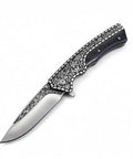 Stainless Steel Engraved Wood Handle Pocket Folding Knife For Outdoor Travel Barbecue Camping EDC Ready Personalized Gift