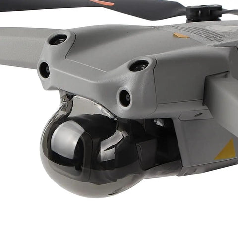 Protective Lens Cover and Sun Hood for Air 2S Drone, showing lightweight 11g ABS shield covering gimbal and camera in transparent black finish.
