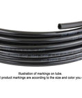 Two Pack Five Eighths Inch Nylon Air Brake Tubing Black Heavy Duty Double Layer Hose SAE J844 Type B DOT Approved Pneumatic Hose close-up