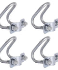 4 Pack Heavy Duty Cross Connector Pipe Clips For Steel Tubes Vertical U Shaped Clamps That Lock Crosses Perfect For Shelf Beams Farm And Greenhouse Frames Top Rail Fence Scaffolding Piping 50x50mm, metal pipe clips