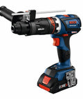 Compact 18V Cordless Drill Driver With Brushless Motor And Rugged Locking Chuck Supporting 5In1 Flexiclick Quick Swap System Paired With A Badass 4Ah Battery Pack in blue and black design