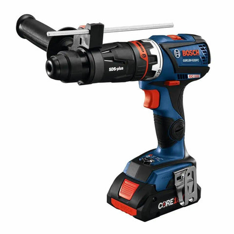 Compact 18V Cordless Drill Driver With Brushless Motor And Rugged Locking Chuck Supporting 5In1 Flexiclick Quick Swap System Paired With A Badass 4Ah Battery Pack in blue and black design