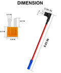 Micro2 Fuse Tap Assorted Pack Includes 35 Pieces Rated 5A To 30A With Tin Plated Terminals For Smooth Install And Kickass Circuit Protection On Your Daily Driver Or Custom Truck Build, dimensions of the fuse and tap.