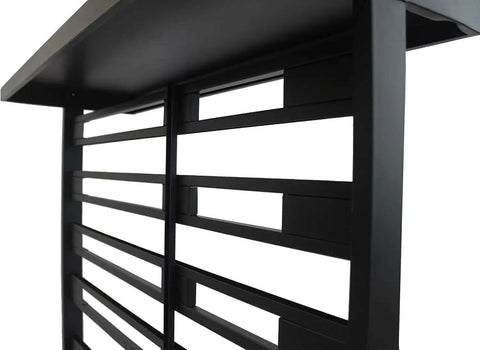 Side view of Rolling Storage Bin Rack And Parts Organizer With Dual Sided Shelves 7 Tier Cart Pro Grade For Garage and Workshop