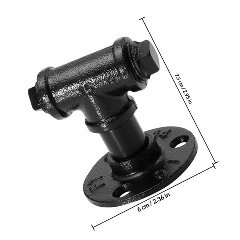 Industrial Vintage Iron Pipe Cabinet Handles Two Pack Retro Open Plan Style Cupboard Door Pulls for Furniture and Bar Cabinets