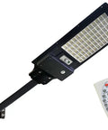 JUDYSSY 150W Solar Street Light with remote control, LED flood lamp, waterproof design, ideal for outdoor garden and garage use.