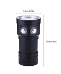 18000 Lumen Diving Beast Flashlight IPX8 Underwater Light 500M Submersible LED Flashlight in black aluminum alloy