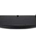 Undermount Keyboard Tray With Ergonomic Tilt And Clip Mount, black polypropylene tray with grooves for improved grip and wrist support.
