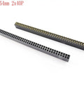 2.54mm 2x40 Pin Female Socket Header Kit Dual Row Straight PCB Connector 80 Pins For DIY Electronics Projects