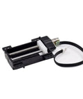 Precision Linear Actuator With Planetary Gear Stepper Motor 6mm Screw 30mm Stroke 2 Phase 4 Wire, black housing with screw drive.