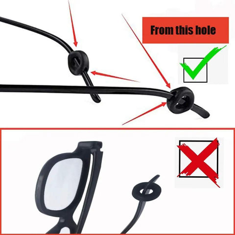 Silicone Glasses Ear Grips Set No Slip Ear Hooks And Temple Retainers For Sports Goggles Sunglasses Reading Glasses All Day Comfort 12 Pairs Clear Fits Snug Behind Ears For Secure Fit, showing proper installation detail