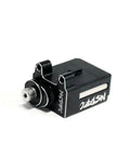 Top Shelf High Torque Nano Servo Designed For The Axial Scx30 Rc Crawler Featuring A Beefy Cnc Aluminum Casing. Close-up view.