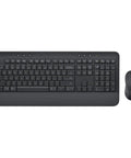 Wireless keyboard and mouse combo, ergonomic design, part of Thunderbolt Dock 130W Bundle With Rock Solid Quad 4K USB-C And Displayport Ports.