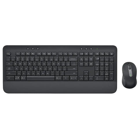 Wireless keyboard and mouse combo, ergonomic design, part of Thunderbolt Dock 130W Bundle With Rock Solid Quad 4K USB-C And Displayport Ports.