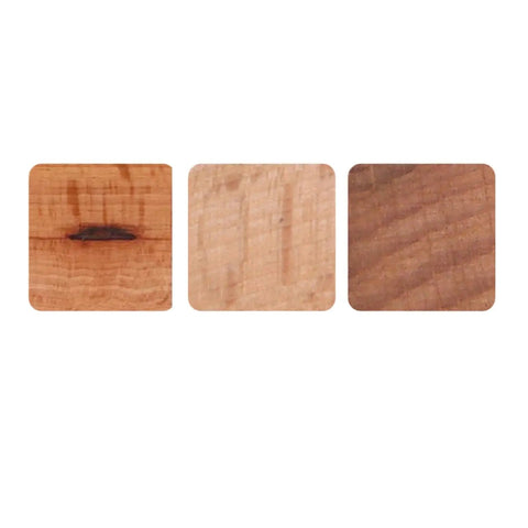 Natural wood grain details of the Beech wood used in Upgrade Your Home Cafe Setup With This Durable Natural Wood Espresso Tamper Station.