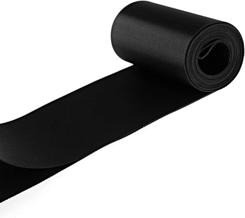 Close-up of black Fat Tire Bike Rim Strips For 20x4.0 Inch Rims Rim Tape PVC Inner Tube Protector, rolled view, durable and waterproof.