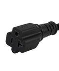 Plug Adapter Cable 14AWG 1-Foot NEMA 5-15P To 5-20R Converter UL Listed 15A 125V connector close-up