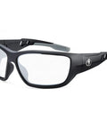 Tough As Nails Anti Fog Safety Glasses With Matte Black Full Wrap Frame, ballistic resistant design, full view lenses.