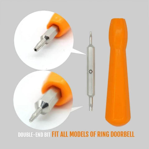 Dual End Alloy Steel Torx Screwdriver Bit Kit For Doorbells And Security Video Systems with ergonomic grip, close-up view
