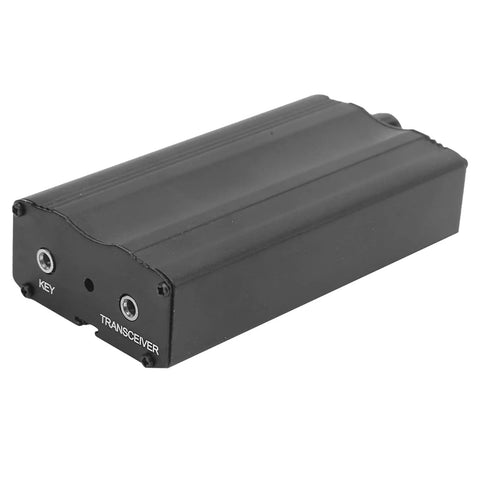 Morse Code Keyer With Auto Memory And Segmented Storage, CW Key Controller in black metal case for transceivers and radio amps.