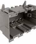 Three Gang Retrofit Wall Box for Old Work Install Remodel Ready Walls Stud Or No Stud Mount One And One Half Inch Toggle Depth Fits Triple Device Smart Switch Or Outlet PC Wall Box