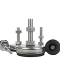 Top Shelf 304 Stainless Steel Furniture Feet With Non Slip Rubber Pads Adjustable M6 To M20 Levelers 180mm showing metal levelers with rubber pads.