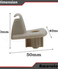 2 Pack Interior Sun Visor Hook Clip Bracket Replacement For Dodge Charger Magnum And Chrysler 300 Beige OEM dimensions 50mm