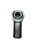 Premium Aluminum Heim Joint Rod End Maintenance Free Spherical Bearing Zinc Plated Body and Chrome Inner Ring front view detail.