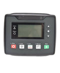 Gen Set Engine Controller Panel Module With Phase Angle Control Easy Install Control Board For 4010N 4020N Series 1 Piece Durable Industrial Electrical Panel Built For Reliable Generator Performance. Front view black generator controller panel with LCD and start stop buttons