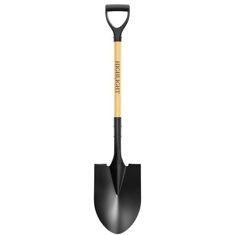 All In One 41 Inch Round Point Shovel With D Handle And Cold Rolled Steel Blade Tough Workhorse front view