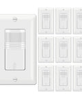 10 Pack Motion Sensor Light Switch With PIR Sensor, Easy Install Single Pole Wall Switch, Occupancy And Vacancy Modes