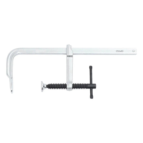 Heavy Duty F Clamps 10 Inch Welding Vise Grip Set With Deep Throat For Rock Solid Holds On Carpentry And Woodworking Projects To Keep Your Stuff Secure, front view.