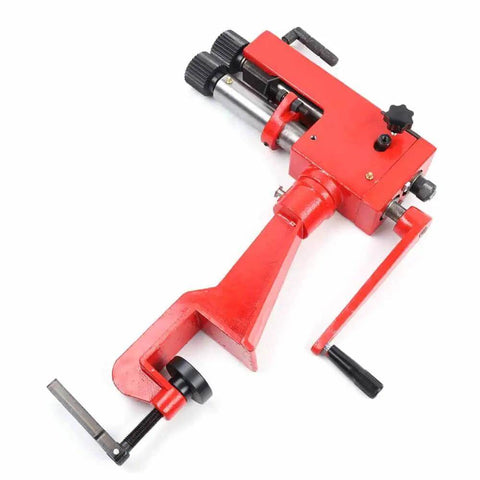 7 Inch Sheet Metal Bead Roller Rotary Bender Kit With 22 Gauge Steel Dies 6 Die Set Red Bead Rolling Machine top view