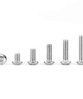 8-32 304 Stainless Steel Button Head Socket Cap Screws Kit With Allen Hex Drive Fully Threaded Machine Bright Finish Assorted 100-Piece Set
