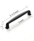 30 Pack 5 Inch Matte Black Cabinet Handles For Kitchen Cupboard And Drawer Pulls Hardware Center To Center 5 Inch Spacing