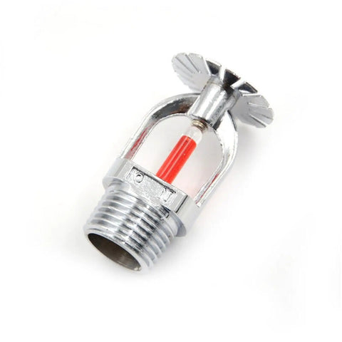 Top Shelf Fire Sprinkler Heads Pack Of Eight Chrome Plated Brass Body Sixty Eight Degree Glass Bulb Thermal Response three quarter inch DN20 for upright mounting.