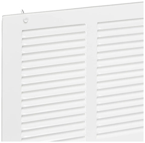 White Return Air Grille Duct Cover For Ceiling And Wall 30 By 8 Opening Built To Last With Durable Steel Construction And Powder Coated Finish Easy Airflow From Half Inch Spaced Fins At 40 Degrees Sidewall Or Ceiling Mount 1 Pack