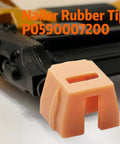 Crank Out Projects Faster With This Heavy Duty Replacement Nailer Pad Kit 5 Piece Tip Rebuild Set showing pink rubber tip beside nail gun.