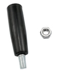 Revolving Lathe Crank Handles Set For Trailer Jacks M10 Thread Grips With Nuts shown with a durable Bakelite handle and metal nut.