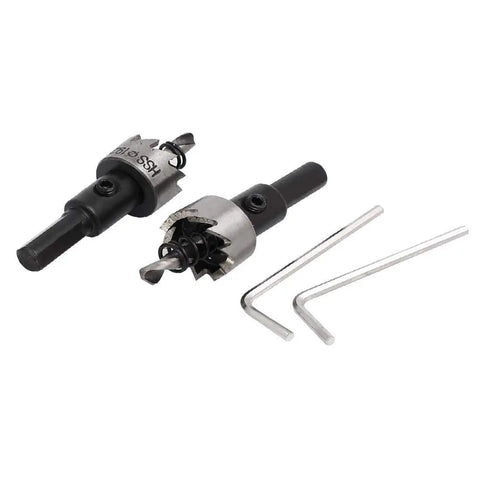 HSS Hole Saw Kit 19.2mm Diameter With 65mm Overall Length 13mm Cutting Depth Spring Loaded For Quick Cuts with hex wrenches