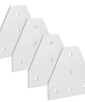 Four Five Hole T Shape Aluminum Joining Plates For Flexible Frame Building No Fuss Durable Aluminum Alloy Brackets Silver Pack Of 4