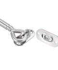 Heavy Duty Stainless Steel Gate Hook Latch And Door Window Snap Lock With Mounting Screws, 200mm hook with mounting plate.