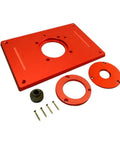 Premium Aluminum Alloy Router Table Insert Plate Built Like A Legend With Heavy Duty Components And Pro Shop Ready Grip for woodworkers, 81 x 7.87 inches.