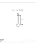 Diagram of Floating Lettering Bit For Wood Router With One Half Inch Cutting Diameter And One Eighth Inch Cutting Height, One Quarter Inch Shank, Carbide Tip, Heavy Duty, For Handheld Or Table Mounted Router, CNC Machined Steel Body.