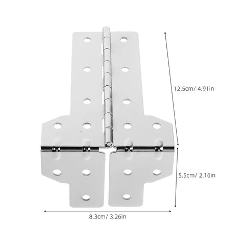 Beefy Heavy Duty Stainless Steel Self Closing Reversible Door Hinge Set 2 Pieces Corner Wrap Connector Hinge Hardware For Home Office Kitchen And Bath, 12.5cm x 8.3cm