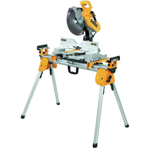 Workhorse Miter Saw Stand With 40 Inch Beam Extends To Support Up To 10 Feet Of Material And 500 Pounds Universal Fit For All Brands Lightweight Aluminum Build For Easy Transport To The Jobsite